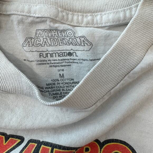Vintage Y2K My Hero Academia Anime Cartoon White Graphic Tee Medium - Picture 3 of 5